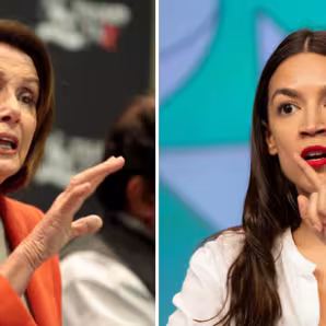 Nancy Pelosi and Alexandria Ocasio-Cortez