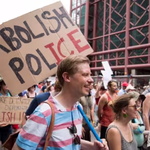 Protesters at a rally in Minneapolis call for abolishing ICE