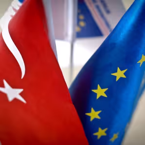 Turkish and EU flags