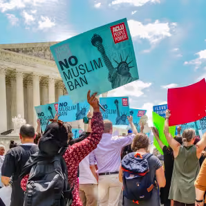 Travel ban protest at the Supreme Court