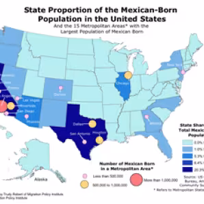 Spotlight on Mexican Immigrants April 2008 map