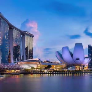 The skyline of Singapore