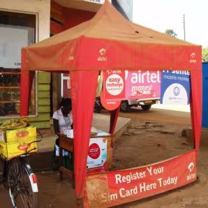 A mobile money agent in Uganda