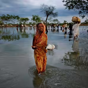 A woman in Bangladesh affected by Cyclone Aila.