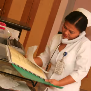 A health worker from the Philippines.