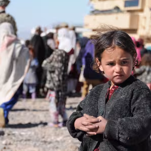 A girl in Farah province, Afghanistan.