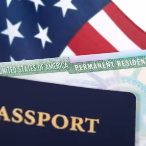 A U.S. passport and green card