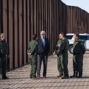 President Joe Biden at the U.S.-Mexico border.