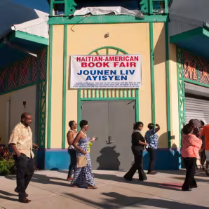 A Haitian-American book fair in Miami's Little Haiti neighborhood