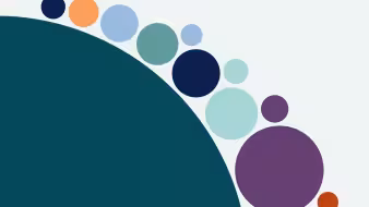 Circles of different sizes and colors from a bubble chart