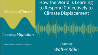 Changing Climate Changing Migration Logo - featuring Walter Kalin