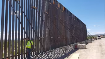 A fence along the U.S.-Mexico border