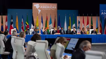 U.S. Secretary of State Antony Blinken and other leaders at the 2022 Summit of the Americas