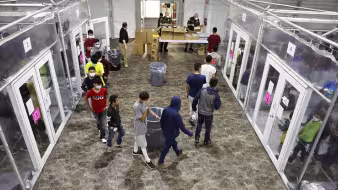 Unaccompanied children in CBP custody before being turned over to the Office of Refugee Resettlement
