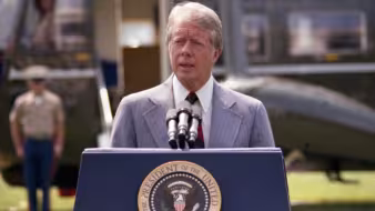 President Jimmy Carter at podium