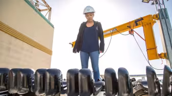 Construction worker at worksite 