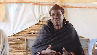 A South Sudanese volunteer for Jesuit Refugee Service in Maban, South Sudan