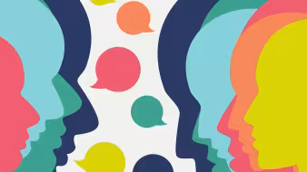 Talking heads in different colors
