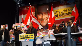 Rally in Austria for RP&Ouml; candidate HC Strache