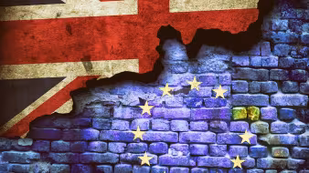 UK and EU flag art