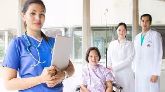 Filipino nurse and patients