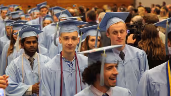 Students at High School Graduation