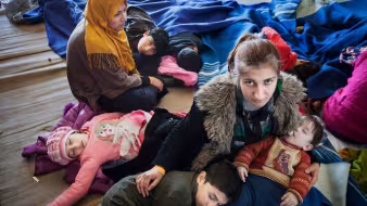refugee family