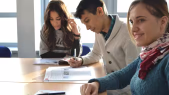 Pupils in a multicultural classroom