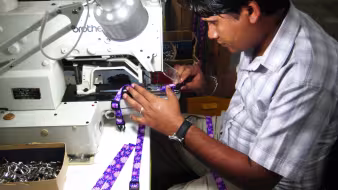 Bhutanese refugee at work.