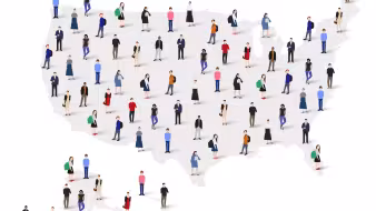Graphic of individuals across the U.S.