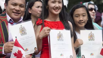 Citizenship ceremony in Edmonton