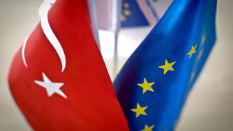 Turkish and EU flags