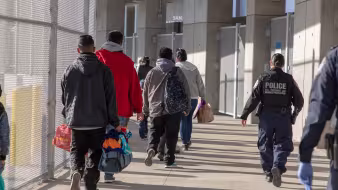 Migrant processing at San Ysidro port of entry