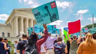 Travel ban protest at the Supreme Court