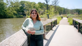 An Afghan refugee in the United States.