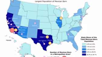 Spotlight on Mexican Immigrants April 2008 map