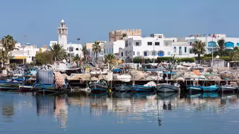 A port in Mahdia, Tunisia.