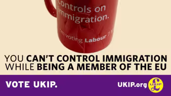 A poster produced by the UK Independence Party