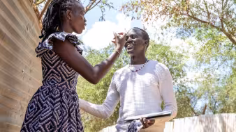 A pair of refugees in Kenya.