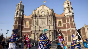 Dancers at the Basilica of Our Lady of Guadalupe in Mexico City.