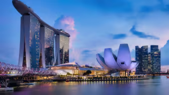 The skyline of Singapore