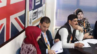 Refugees prepare to be resettled in the United Kingdom.