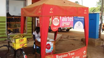 A mobile money agent in Uganda