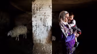 A Palestinian woman in Bani Naeem, in the West Bank.