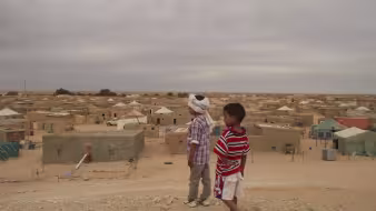 Sahrawi children in the Smara Refugee Camp, in Algeria.