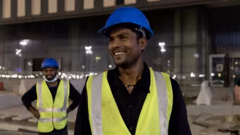 A migrant from Nepal in Qatar.