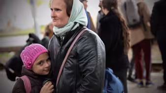Roma people displaced from Ukraine.