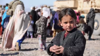 A girl in Farah province, Afghanistan.