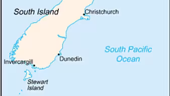 A map of New Zealand