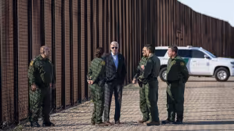 President Joe Biden at the U.S.-Mexico border.